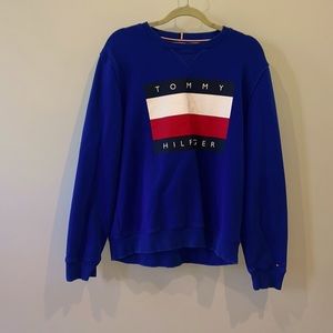 Tommy Hilfiger Flag Large Logo Crewneck Sweatshirt Size Large